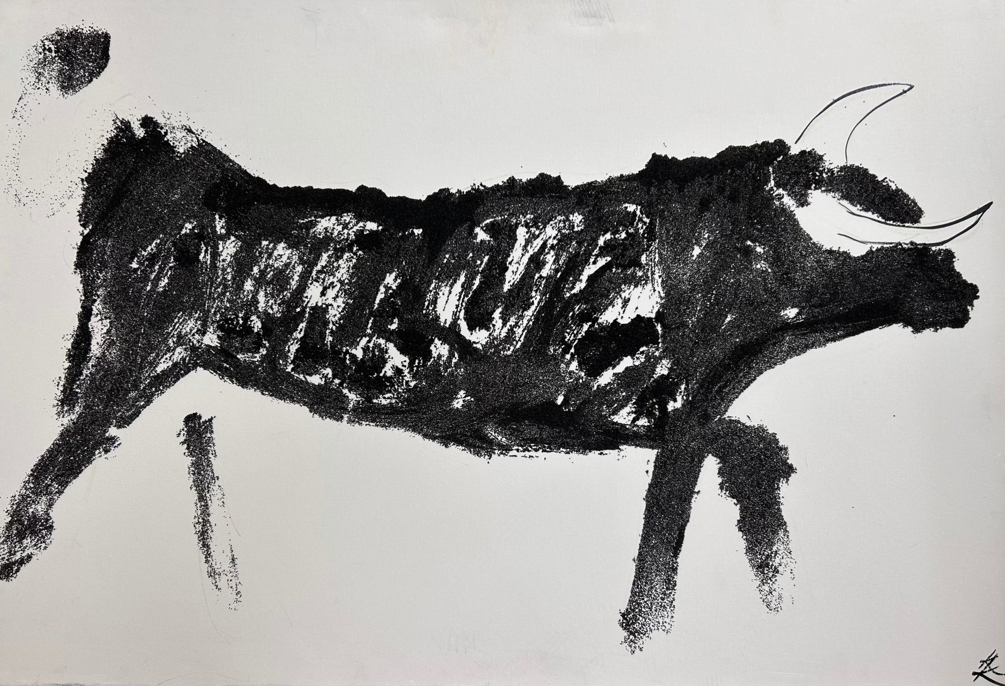 Stier Sand Schwarz