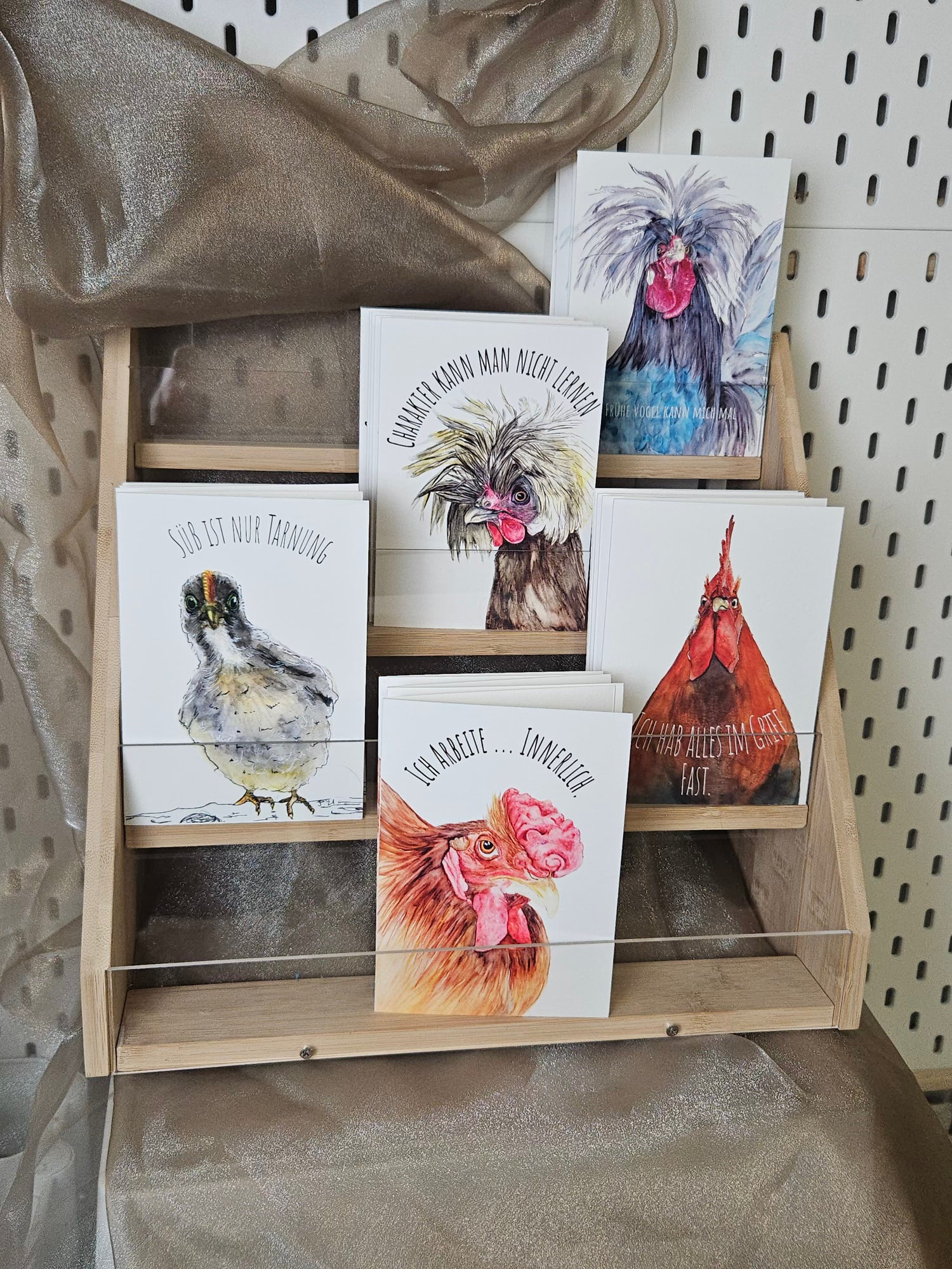 FineArtPrint Grußkarten Federn und Attitüde