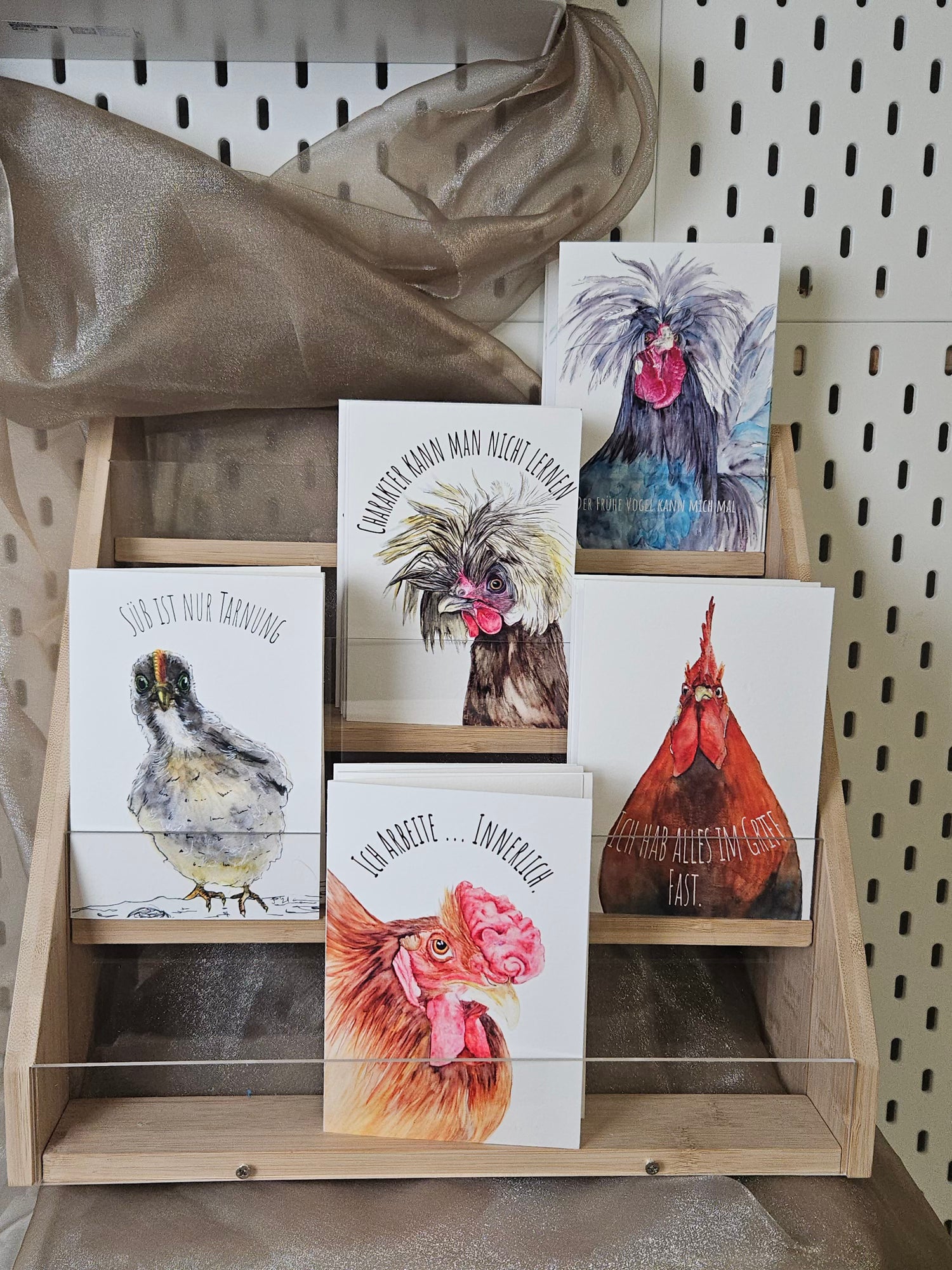 FineArtPrint Grußkarten Federn und Attitüde